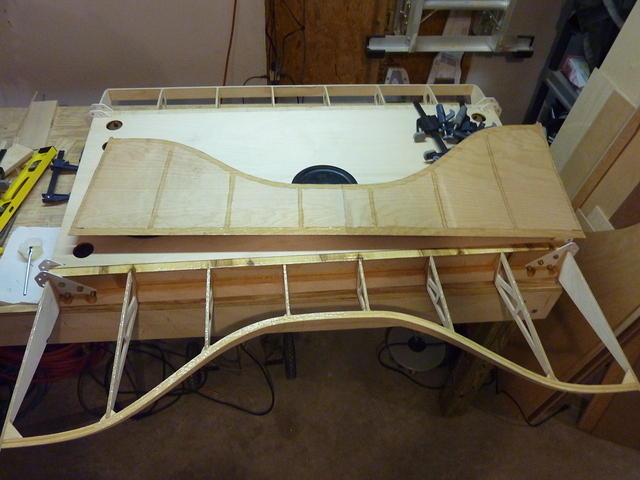Two pieces scarfed and ready to glue