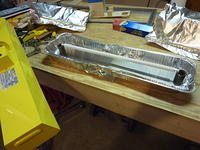 Powder coat with heat lamp